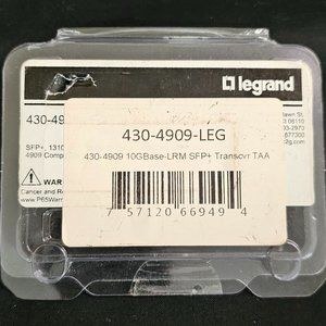 Legrand 430-4909-LEG Transceiver, 10GBase-LRM 10GbE SFP+, 1310nm, 220m